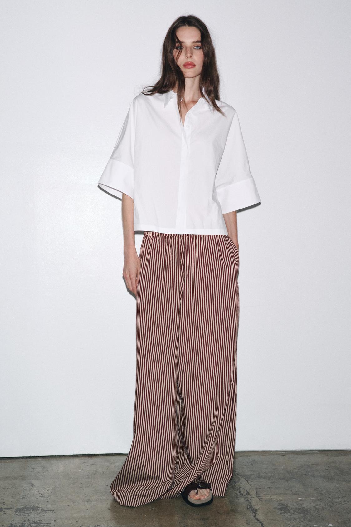 ZW COLLECTION STRIPED FLOWY PANTS