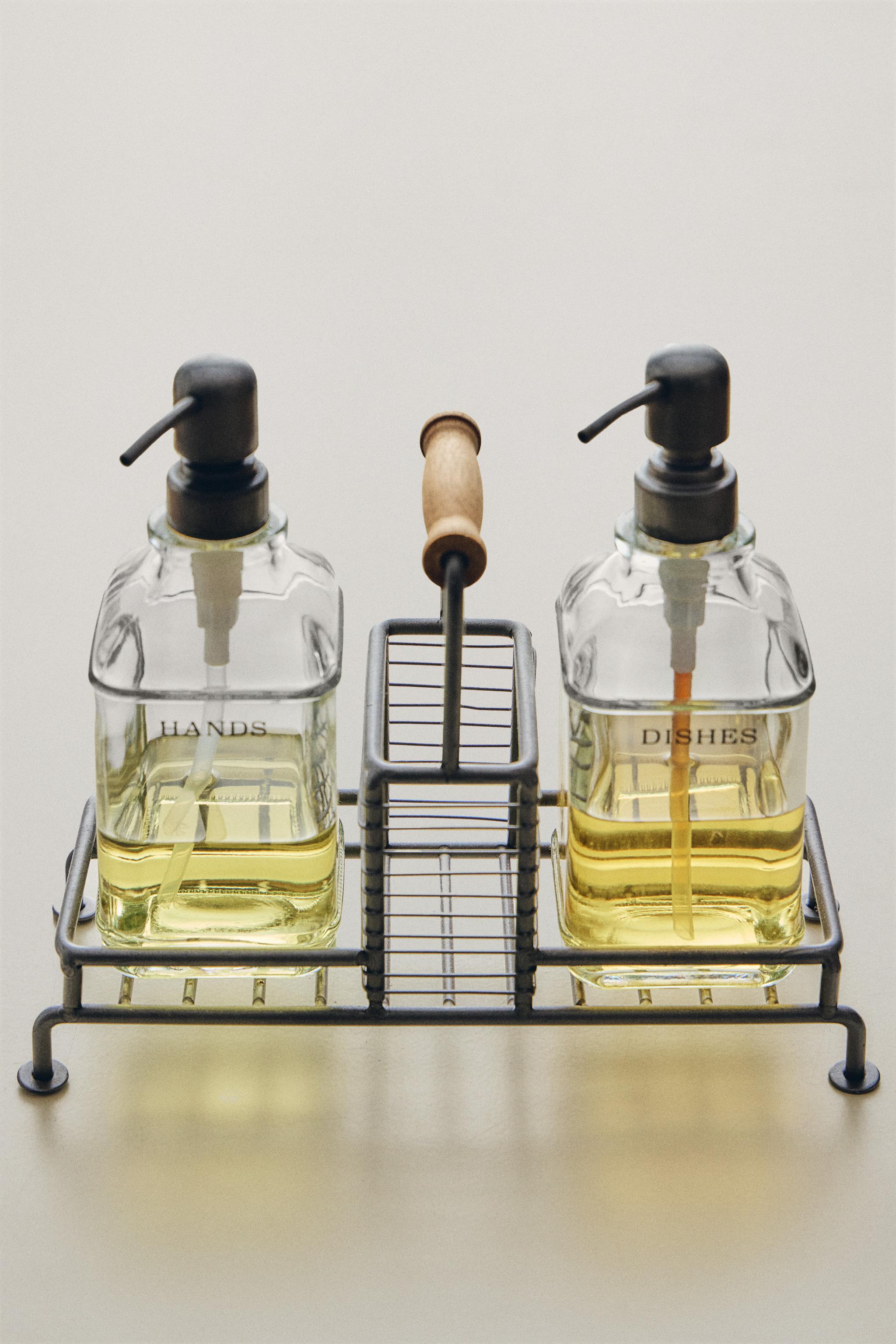 DOUBLE KITCHEN DISPENSER WITH STAND — Steel
