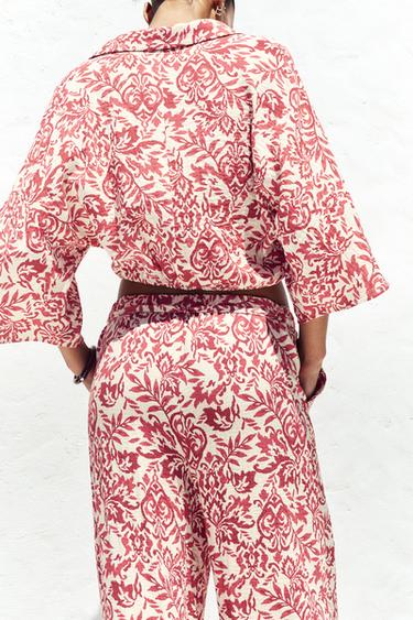 TOP RUSTIQUE IMPRIMÉ - Multicolore de Zara - Image 3