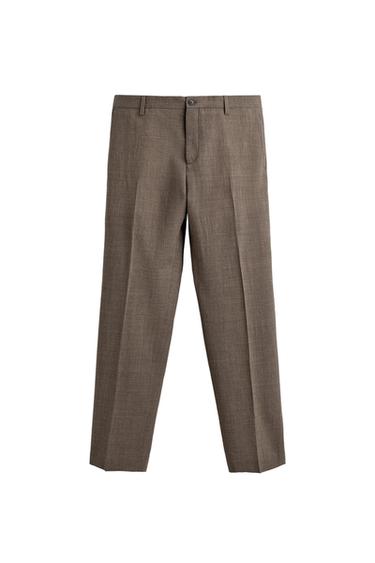 QUẦN ÂU VẢI DỆT 100% LEN - Màu nâu hạt dẻ từ Zara