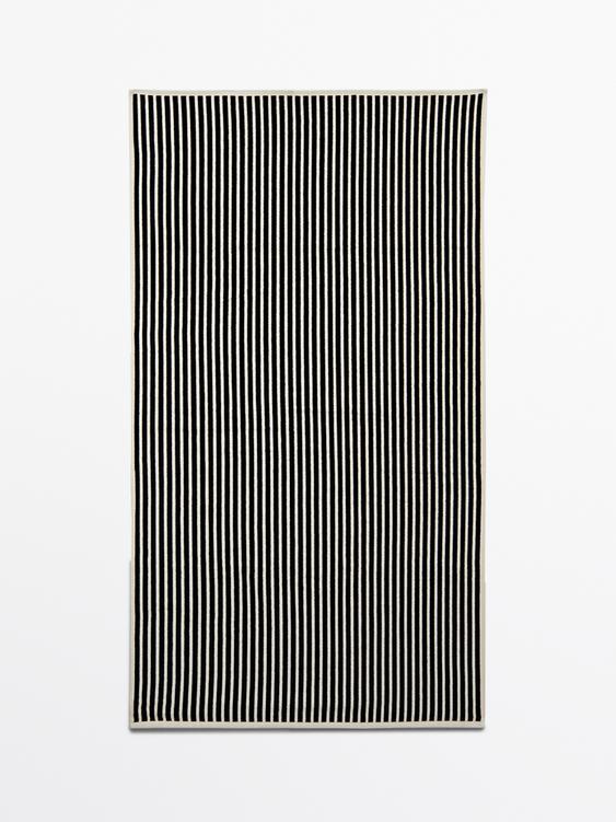 Striped cotton towel from Zara - $80