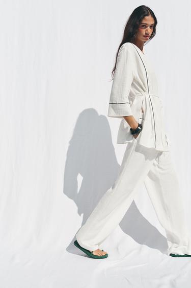CROSSOVER JACKET WITH TRIMS - White by Zara - Image 2