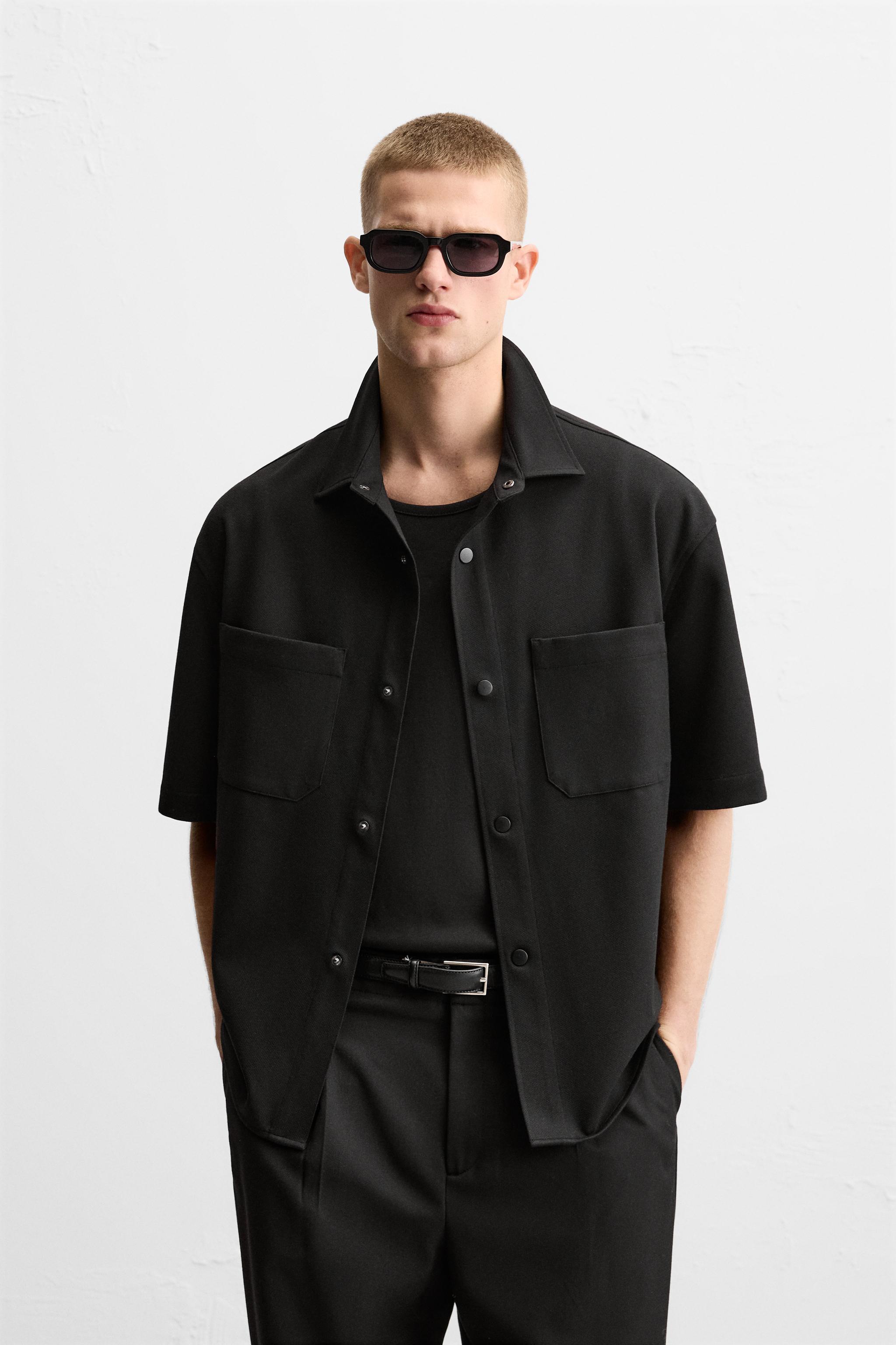 半額ストア STRETCH OVERSHIRT - Black | ZARA United States フォーマル・ドレス・スーツ