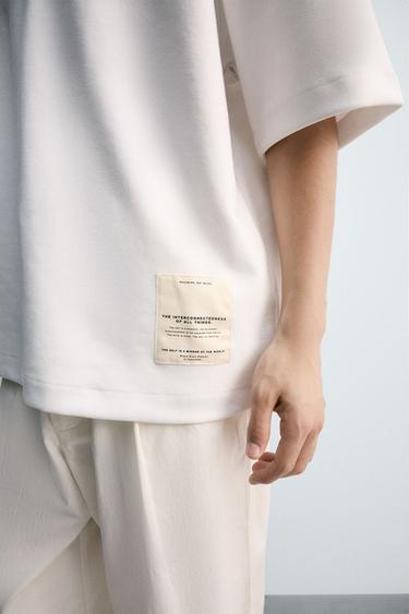 INTERLOCK LABEL SWEATSHIRT - White by Zara