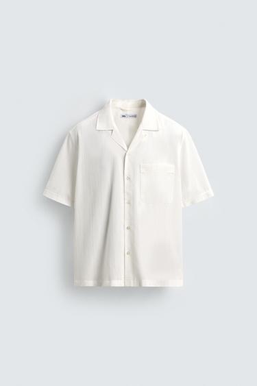 RELAXED FIT TEXTURED SHIRT - White by Zara - Image 7