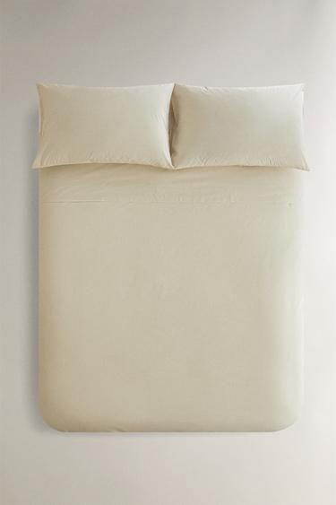 HOUSSE DE COUETTE IMPRIMÉ RAYURES - Blanc de Zara