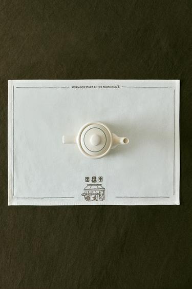 COTTON CAFÉ PLACEMAT - Brown by Zara