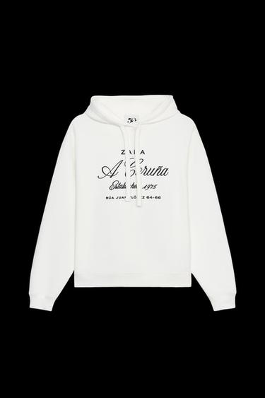 SUDADERA CAPUCHA BORDADO 50TH ANNIVERSARY - Blanco roto de Zara