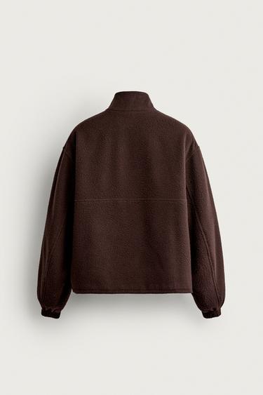 MANTECO® WOOL BLEND KANGAROO JACKET — Dark plum 2