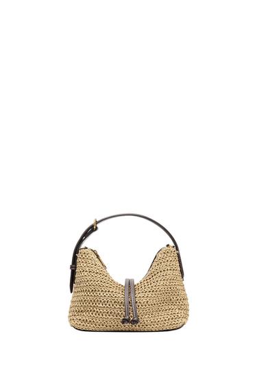 MINI SACA DE MANO TRENZADO - Beige claro de Zara