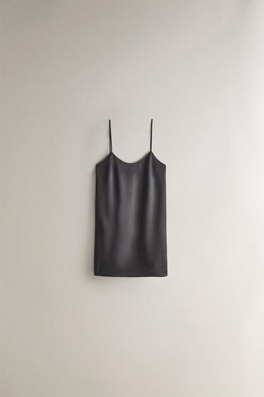 MULBERRY SILK SHORT NIGHTDRESS - Grey by Zara - Image 0