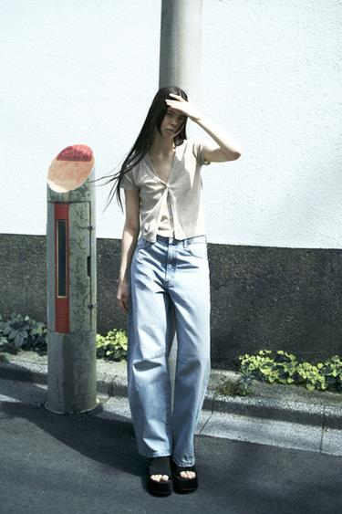 DOUBLE HALTER TOP - Sand / Marl by Zara - Image 0