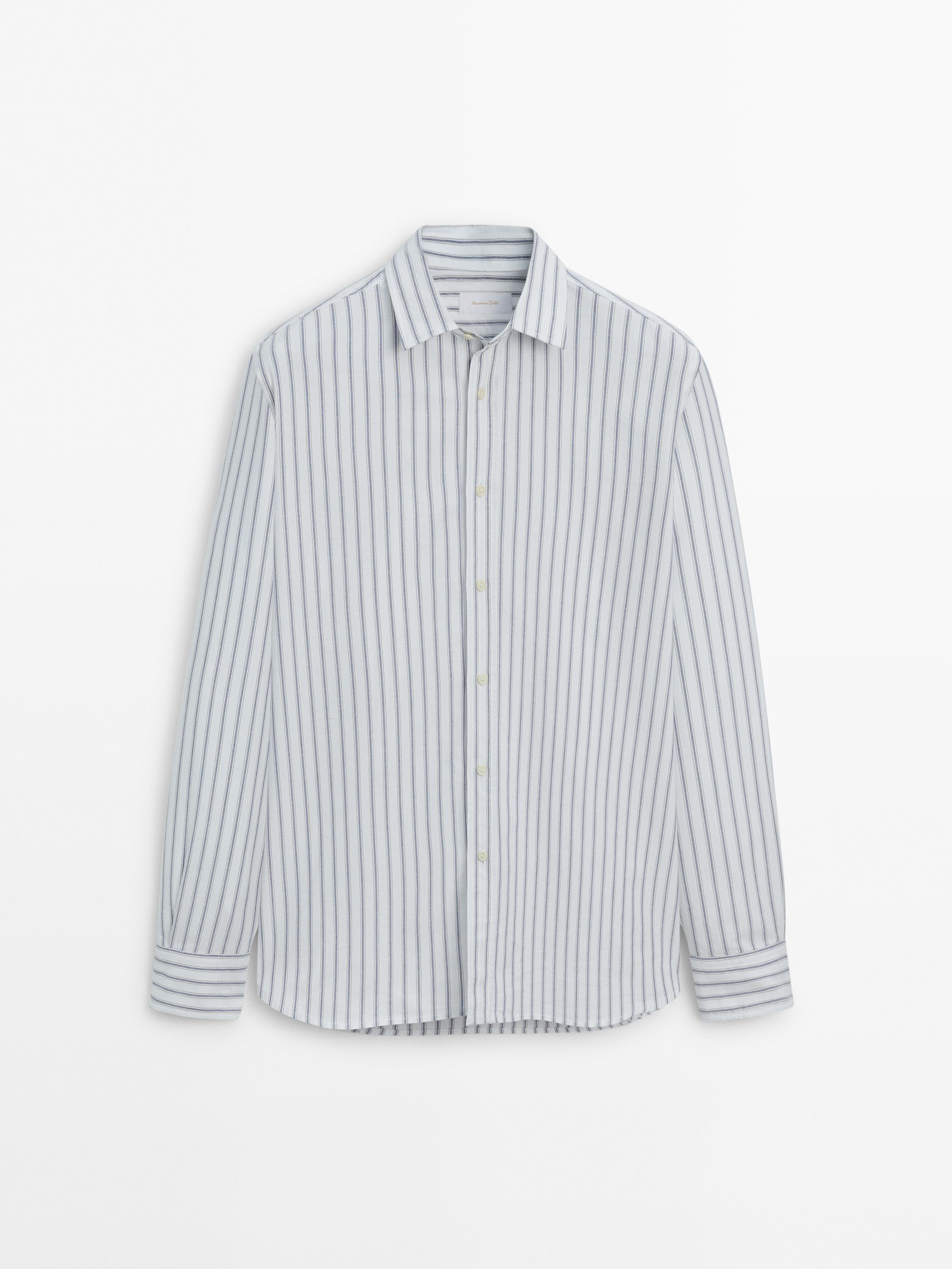 Regular-fit striped oxford shirt