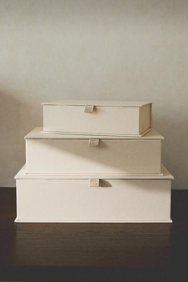 ORGANIZAČNÍ BOX S VÍKEM - Světle béžová od Zara