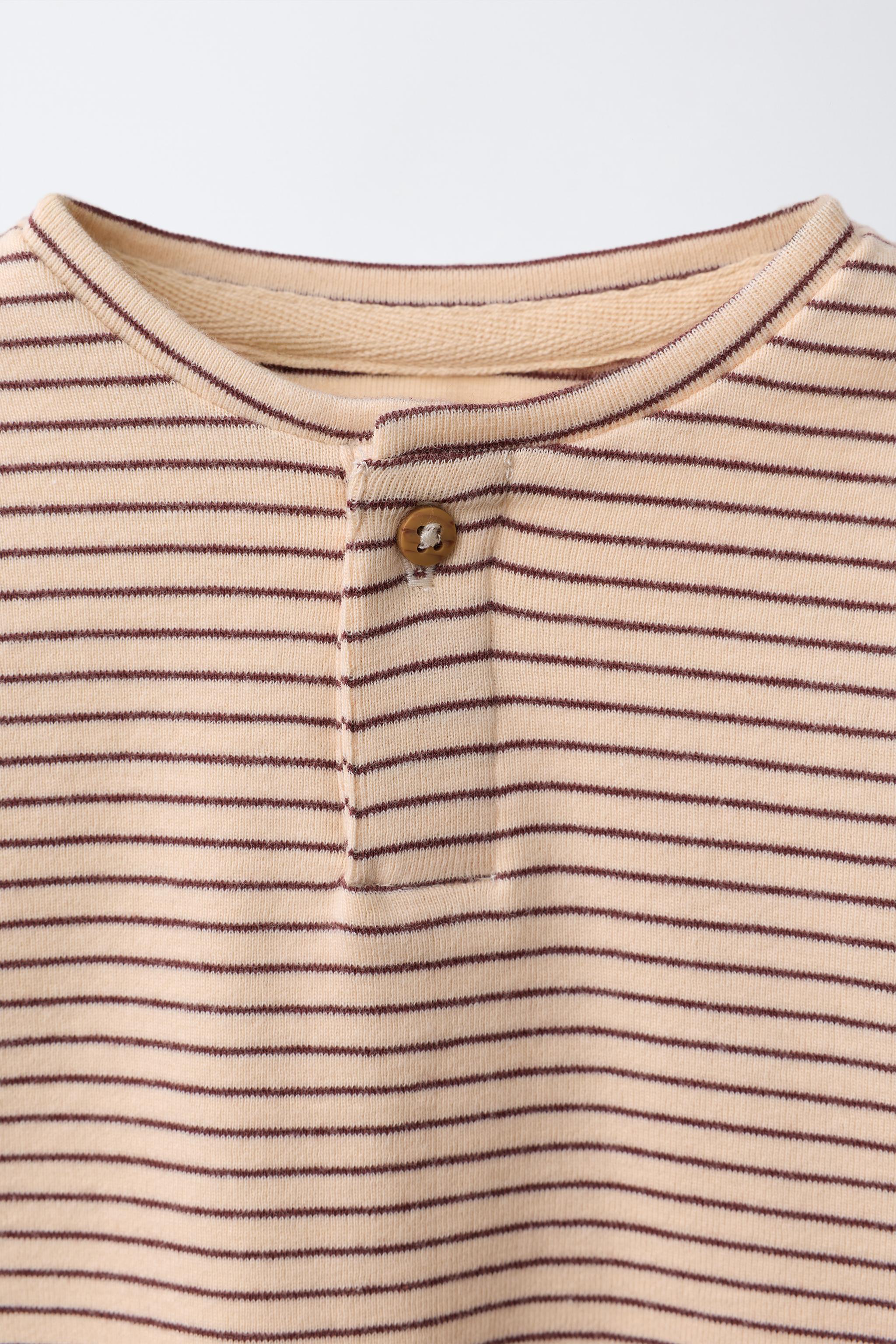 Детские брюки Zara STRIPED T-SHIRT AND JOGGER PANTS SET — фото 3