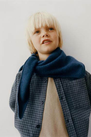 Zara COZY PLAID SHIRT - Blue