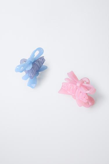 TWO-PACK OF BOW HAIR CLIPS - Pink by Zara - Image 1