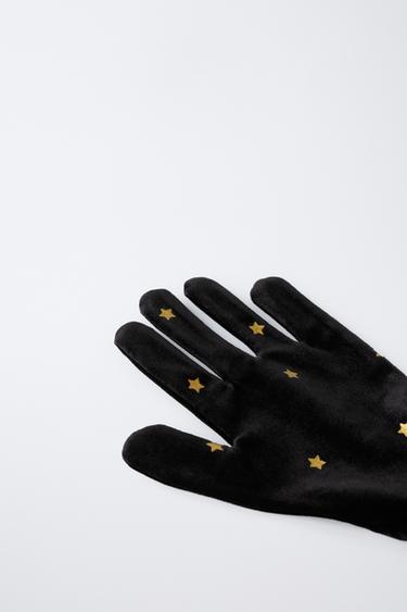 VELVET WITCH COSTUME GLOVES - Black by Zara - Image 2