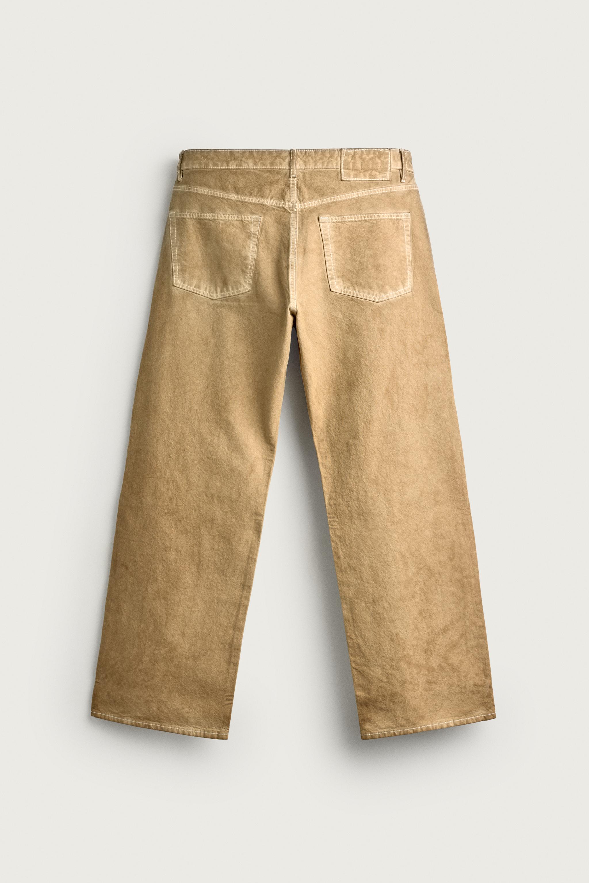 Мужские джинсы Zara IRREGULAR WASH LOOSE FIT JEANS — фото 8