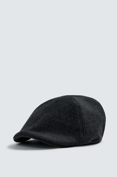 CHECK TEXTURE BERET - Blue by Zara