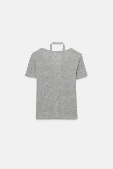 Zara 雙層感上衣 - 斑紋灰色