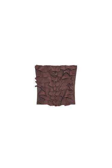 RUFFLED STRAPLESS TOP
