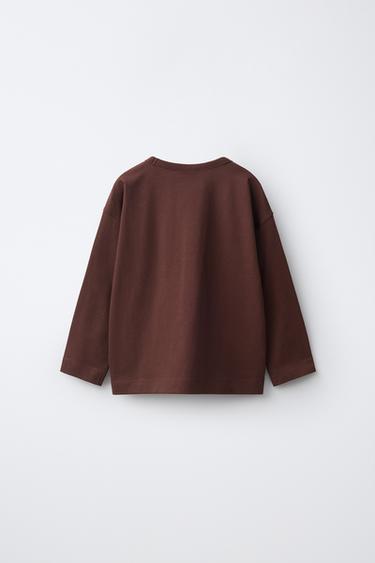 ANIMAL EMBROIDERY T-SHIRT — Dark maroon 2