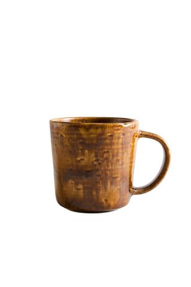 BROWN STONEWARE MUG - Pumpkin by Zara