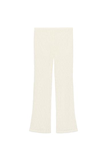 PANTALON EN DENTELLE - Écru de Zara