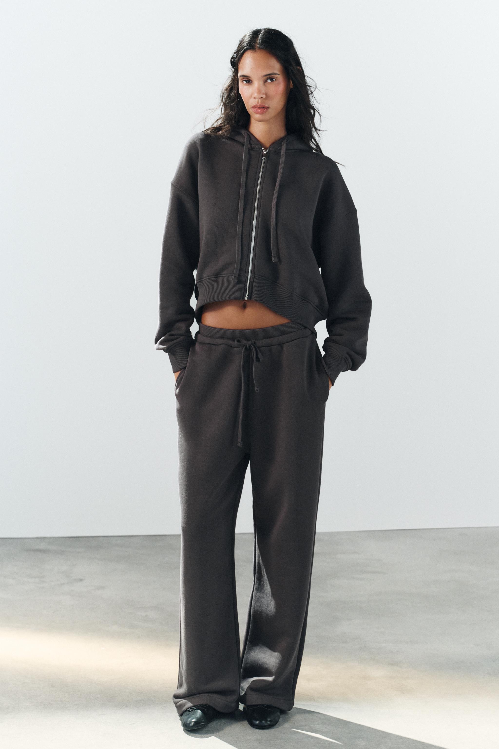 Zara FERMUARLI KAPÜŞONLU SWEATSHIRT