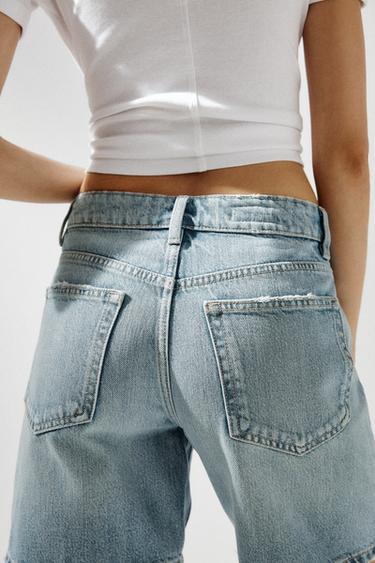 TRF MID-WAIST DENIM BERMUDA SHORTS - Blue / Grey by Zara - Image 5