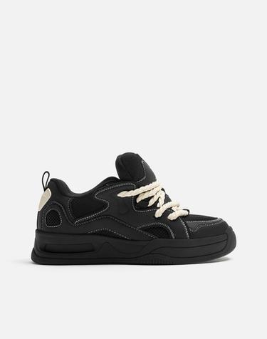 Zara ROPE SKATE SNEAKERS - Black