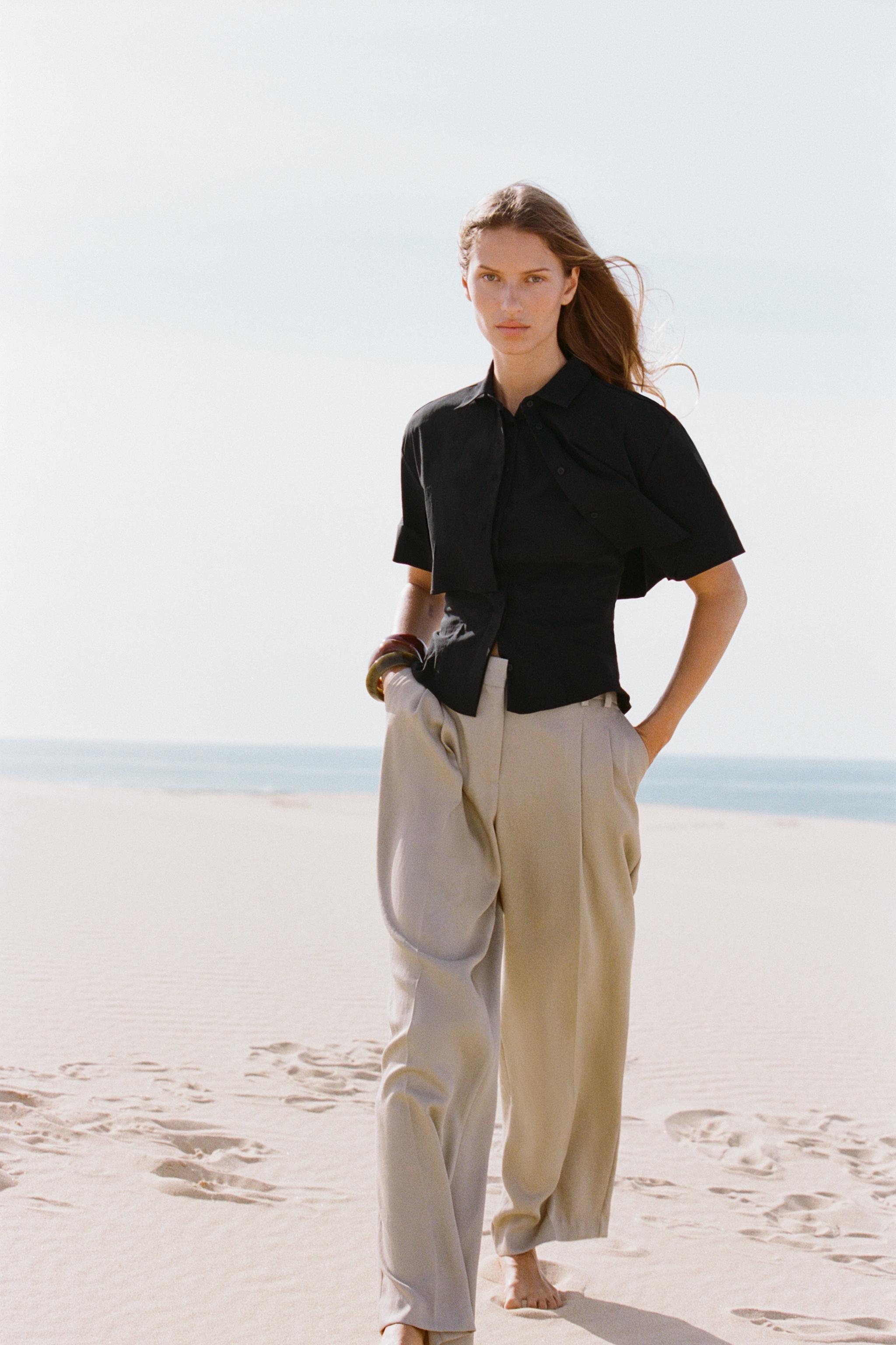 ZW コレクション STRAIGHT-FIT パンツ - ゴールド | ZARA Japan