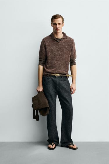 Sweat Homme Zara Beige 1/4 Zip à Col Montant - Taille M, Occasion En Très Bon état