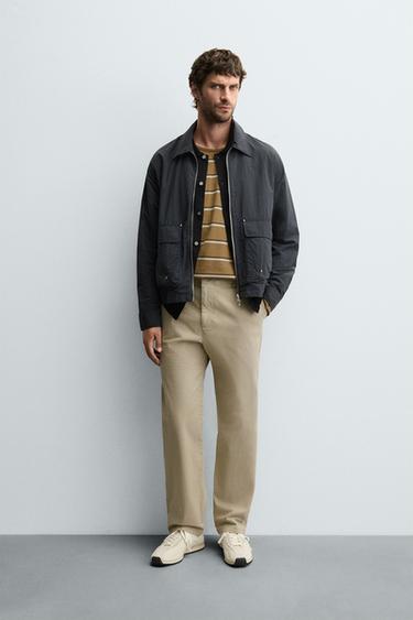 PANTALÓN AJUSTE RECTO TWILL - Beige de Zara