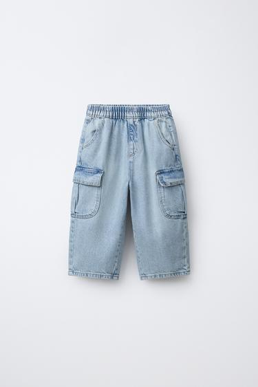 CARGO JEANS - Mid-blue by Zara