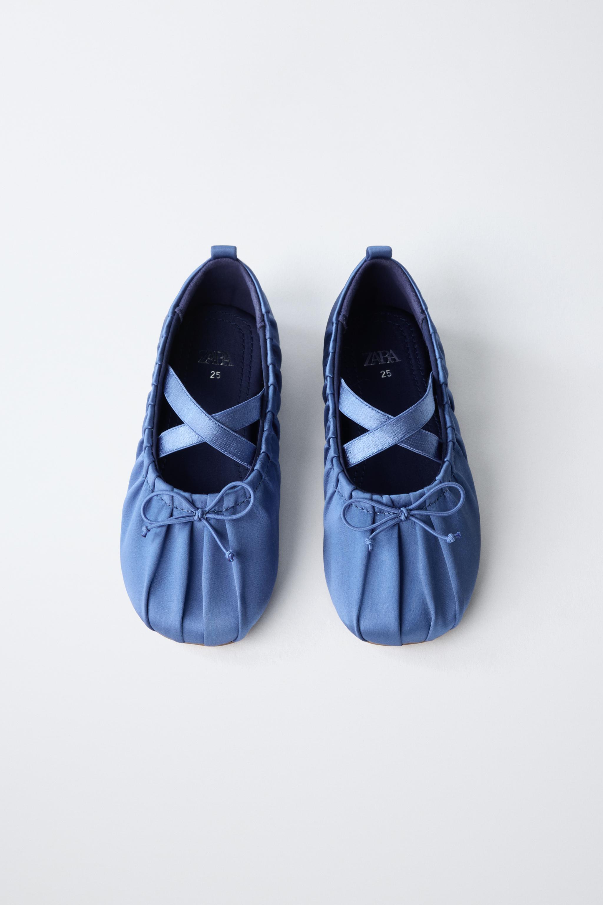 Обувь Zara SATIN-EFFECT BALLET FLATS — фото 5