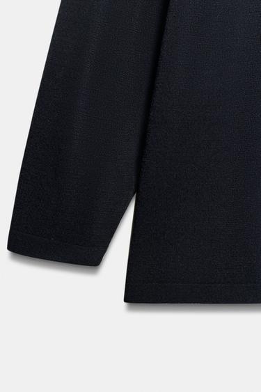 PULL OVERSIZE EN MAILLE FINE - Bleu marine de Zara - Image 8