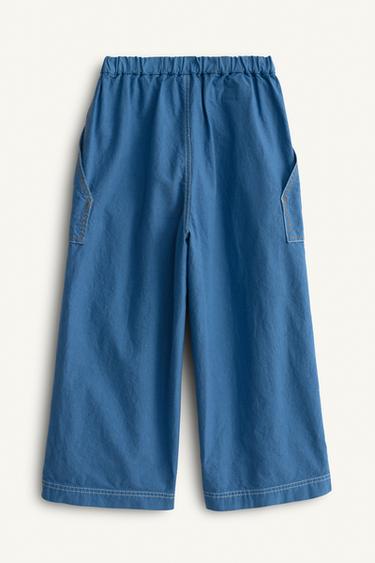 LIMITED EDITION TROUSERS WITH CONTRAST TOPSTITCHING - Blue / Indigo by Zara - Image 6