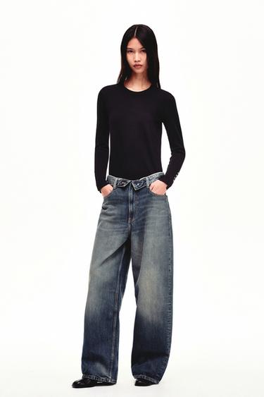 Zara 基本款平紋針織衫 - 黑色