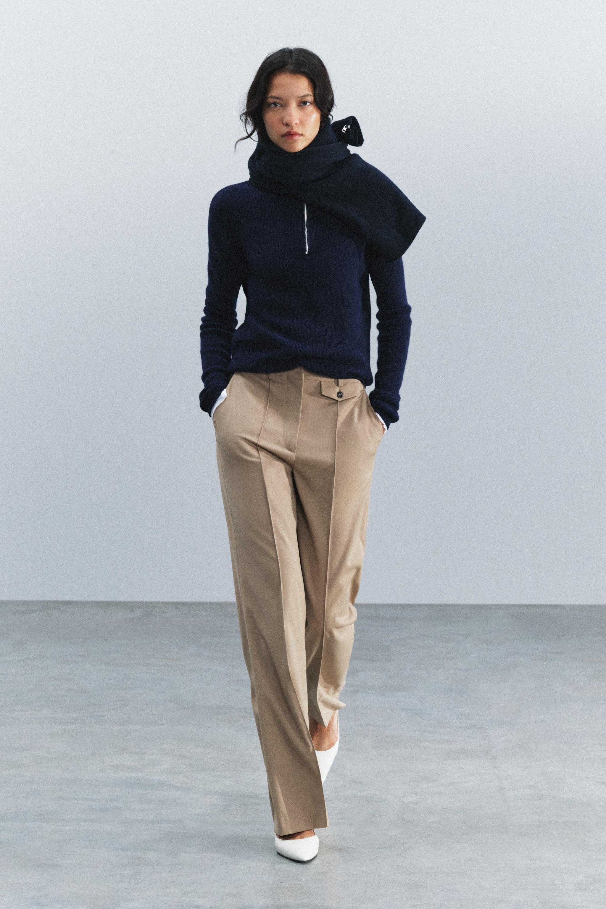 ZW COLLECTION STITCHED-CREASE PANTS