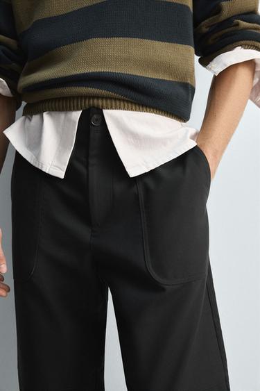 REGULAR FIT TROUSERS WITH POCKETS - Dark anthracite by Zara - Image 4