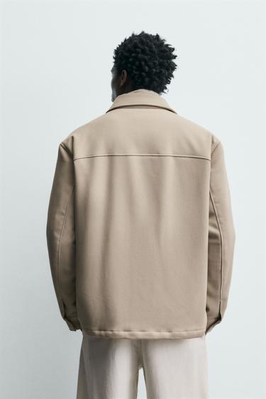 SOFT PADDED OVERSHIRT - Beige by Zara - Image 2
