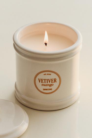 (300 G) VETIVER MANGO SCENTED CANDLE - Orange by Zara - Image 4
