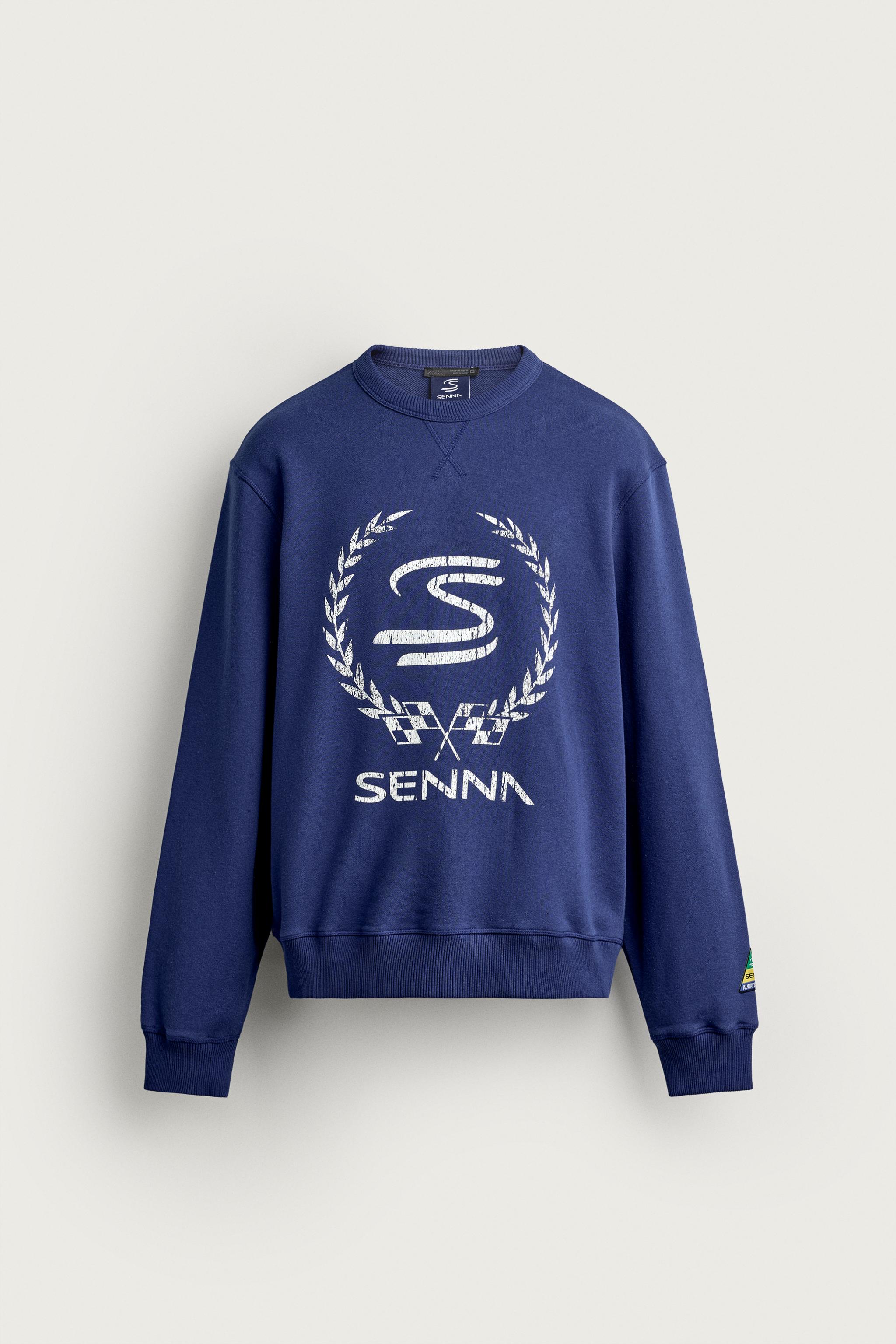 アイルトン・セナ © SENNA BRANDS プリントスウェット - 濃青 | ZARA