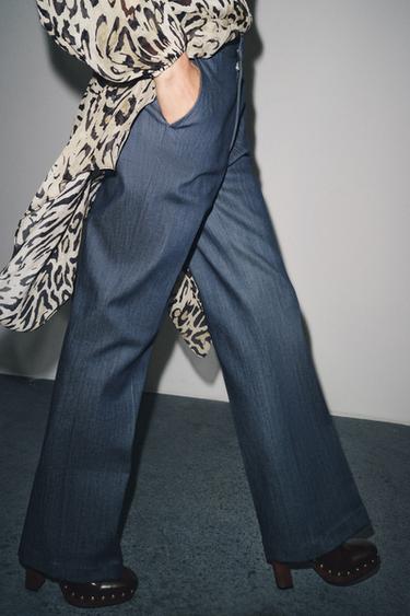 ZW COLLECTION MINIMALIST TROUSERS - Blue by Zara - Image 3