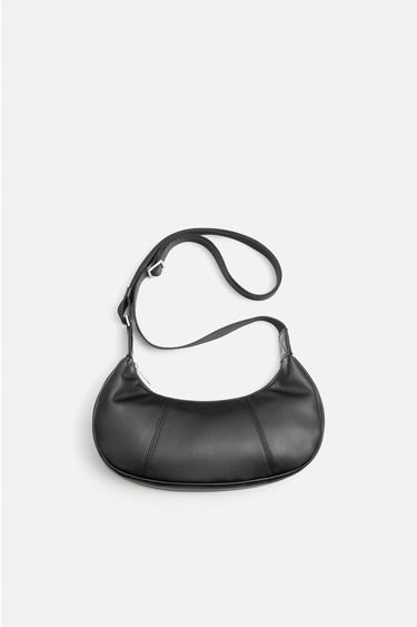 BOLSA A TIRACOLO OVAL - Preto da Zara