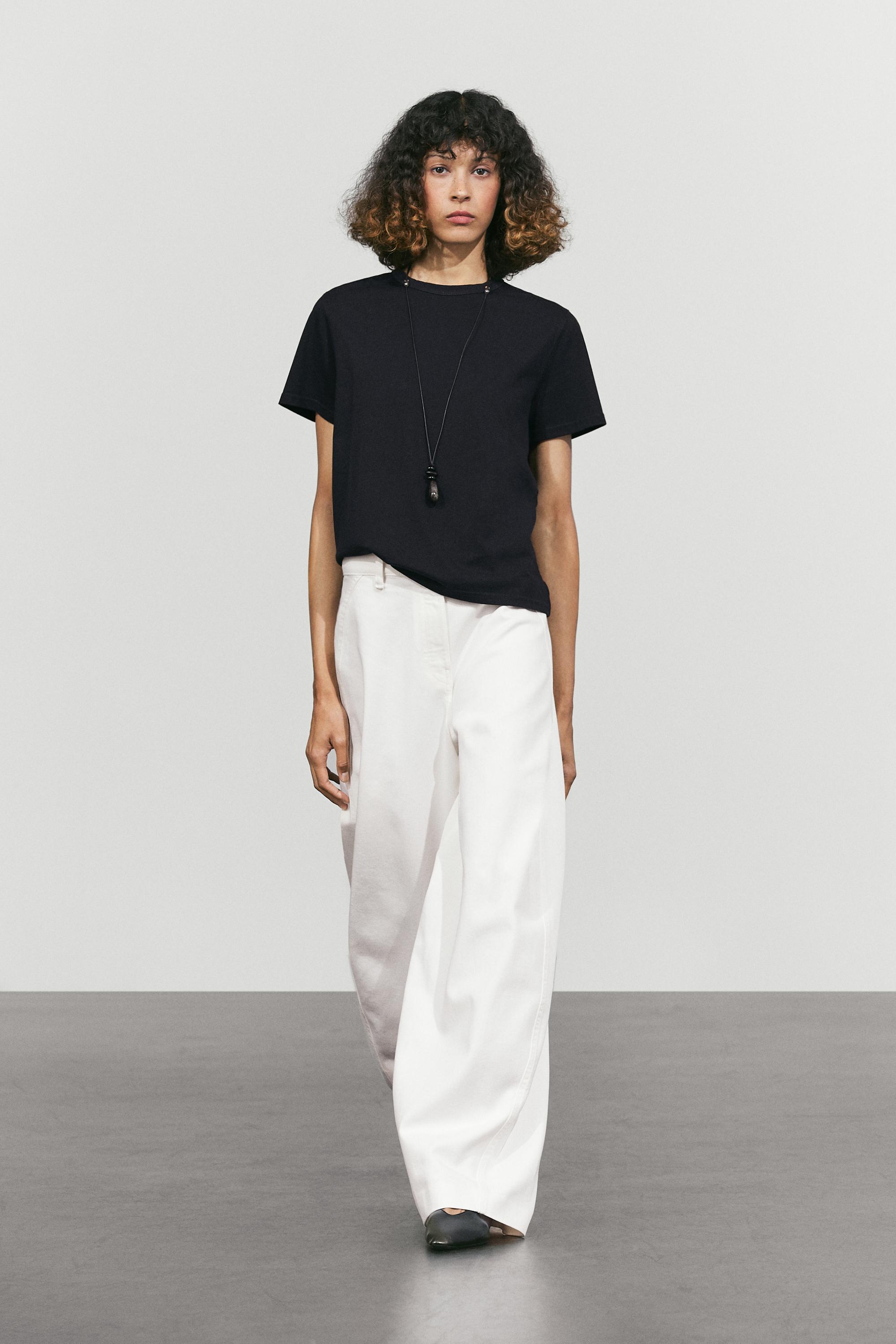 100% cotton short sleeve T-shirt — Navy blue