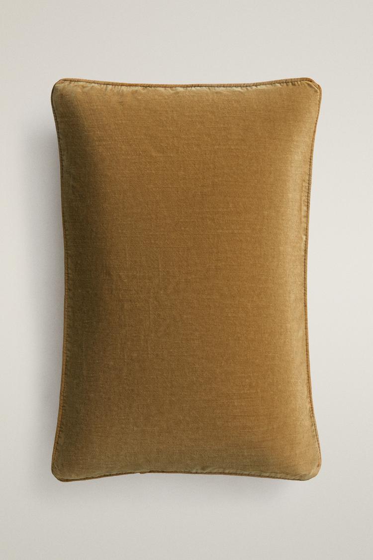 VELVET THROW PILLOW COVER — Oil
