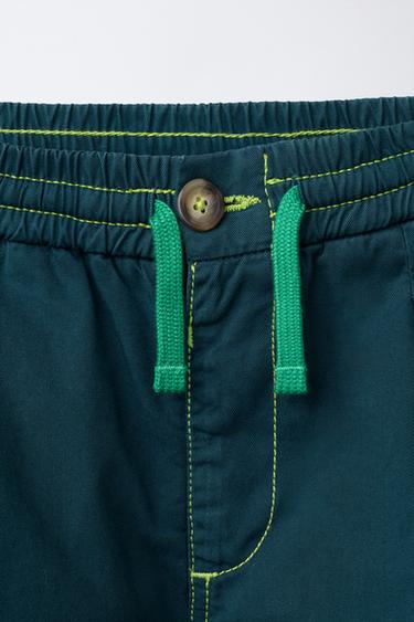 BALLOON TROUSERS WITH TOPSTITCHING - Petrol blue by Zara - Image 2